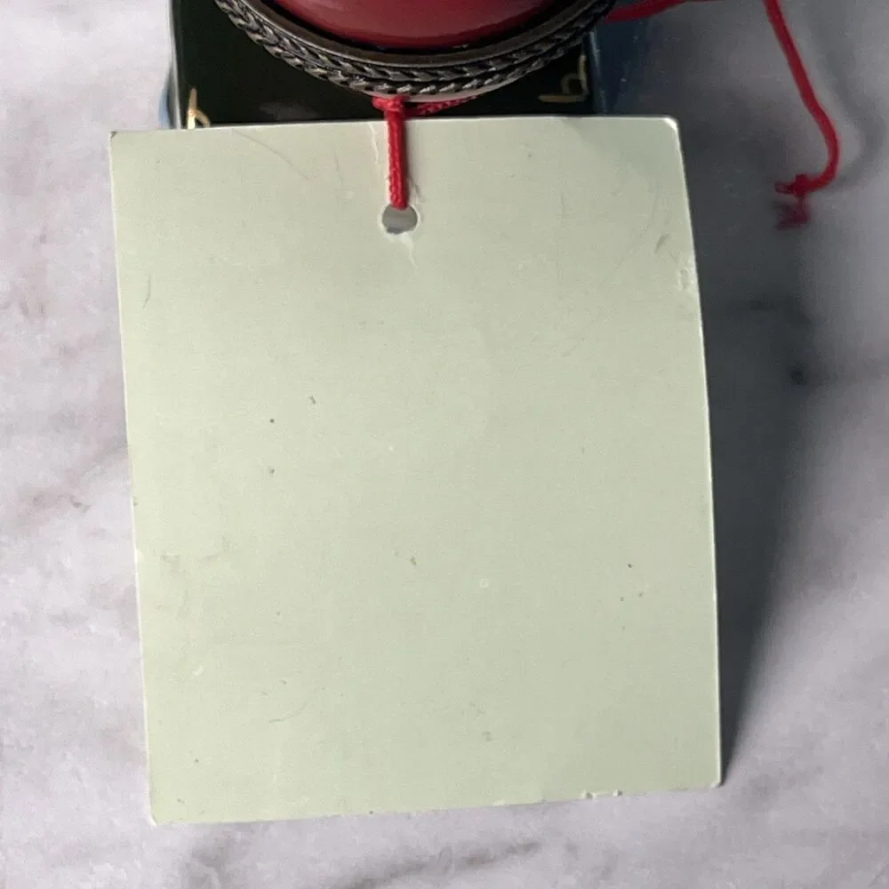 Ceramic apple & books ring or trinket box - Treasures Box teacher gift school
